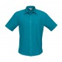 Biz Collection Mens Plain Oasis Short Sleeve Shirt-sh3603_teal_725