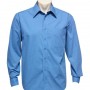 Biz Collection Mens Micro Check Long Sleeve Shirt-sh816_midblue_725