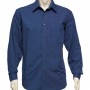 Biz Collection Mens Micro Check Long Sleeve Shirt-sh816_navy_725