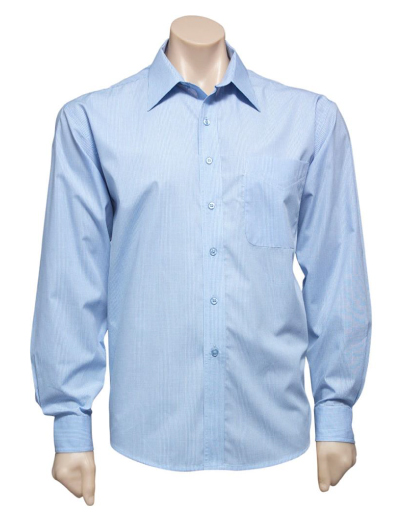 Biz Collection Mens Micro Check Long Sleeve Shirt