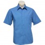 Biz Collection Mens Micro Check Long Sleeve Shirt -sh817_midblue_725