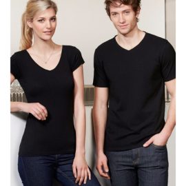 The Biz Collection Ladies Viva Tee is a 95% cotton tee.  Available in Black.  Slim Fit.  8 - 20.  Great branded tees & Biz Collection clothing.