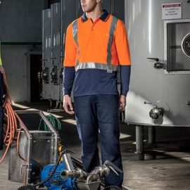 The Syzmik Hi Vis Spliced Long Sleeve Polo is a shoulder taped, long sleeve polo.  2 colours.  S - 7XL.  Great branded hi vis spliced long sleeve polos from Syzmik.