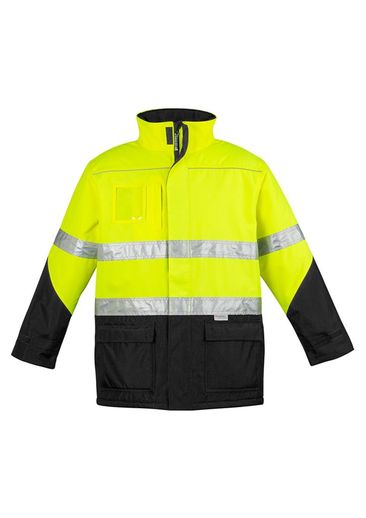 The Syzmik Hi Vis Storm Jacket is a quilt lined jacket with reflective tape.  4 colours.  Internal pocket.  Great hi vis jackets for your team.