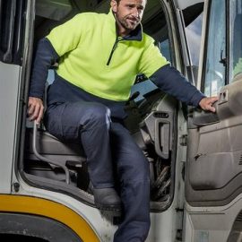 The Syzmik Hi Vis 1/2 Zip Fleece Jumper is a 1/2 zip, 390gsm fleece jumper.  2 colours.  S - 7XL.  Great branded half zip hi vis fleeces and workwear from Syzmik.