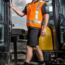 The Syzmik TTMC-W Basic Vest is a polyester vest with retroreflective tape.  Complies with TTMC-W code of compliance.  XS - 7XL.  Orange.