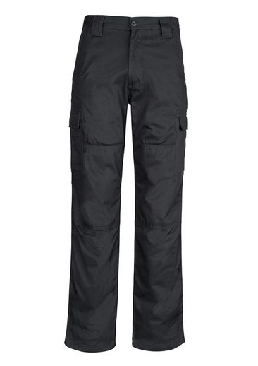 The Syzmik Mens Drill Cargo Pant is a multi pocket cargo pant. Navy, Charcoal and Black. 280gsm pre shrunk cotton drill. Great branded workwear from Syzmik