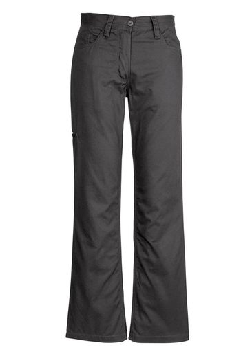 The Syzmik Womens Plain Utility Pant is a 100% 280gsm mid weight cotton drill pant. Navy or Black. Great womens Syzmik workwear.