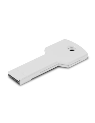The Trends Collection Flash Key USB 4GB Drive is a key shaped flash drive with 4gb of memory.  In Silver, White & Black.  Great branded promo product.
