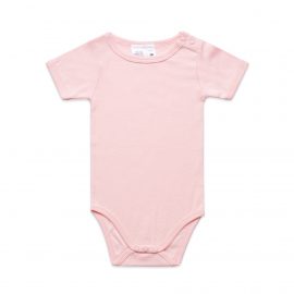 The AS Colour Mini Me One Piece is a 220gsm 100% cotton onesie.  6 colours available.  Sizes 0 - 3 months to 18 - 24 months.  Great kids branded apparel.