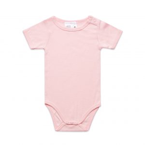 The AS Colour Mini Me One Piece is a 220gsm 100% cotton onesie.  6 colours available.  Sizes 0 - 3 months to 18 - 24 months.  Great kids branded apparel.
