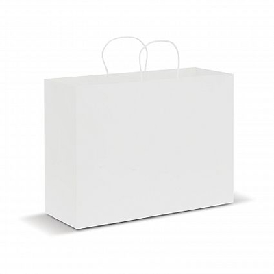 The Trends Collection Extra Large Paper Carry Bag is an extra large carry bag made from 160gsm paper.  In Natural, White & Black.  Great branded promo retail product.