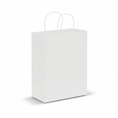 The Trends Collection Large Paper Carry Bag is a large carry bag made from 160gsm paper.  Available in Natural, White & Black.  Great branded promotional retail bag product.