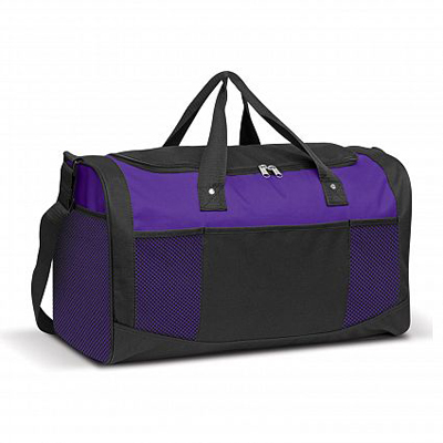 The Trends Collection Quest Duffle Bag is made from 600D polyester.  In 8 colours.  Multiple branding.  Great branded duffle bag for sports & sponsorship.