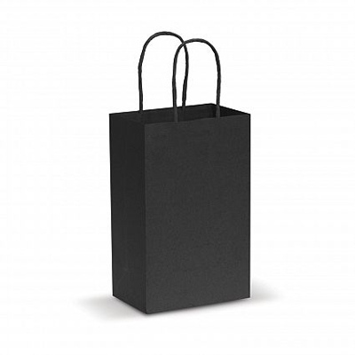 The Trends Collection Small Paper Carry bag is a small carry bag made from 160gsm paper.  Available in Black, Natural and White.  Great branded promo retail product.