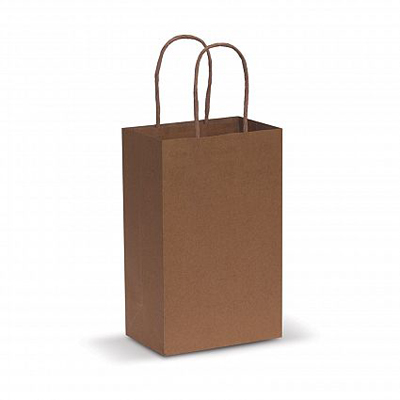 The Trends Collection Small Paper Carry bag is a small carry bag made from 160gsm paper. Available in Black, Natural and White. Great branded promo retail product.