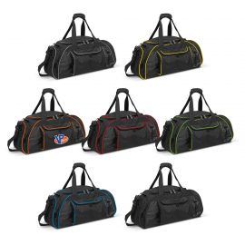 The Trends Collection Horizon Duffle Bag is a stylish duffle bag made from 600D polyester.  3 external compartments.  7 colours.  Great Branded sports bags.