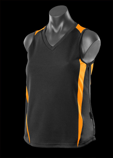 The Aussie Pacific Ladies Eureka Singlet is made from 100% polyester moisture removal material. 23 colours. Great branded singlets & sportswear.