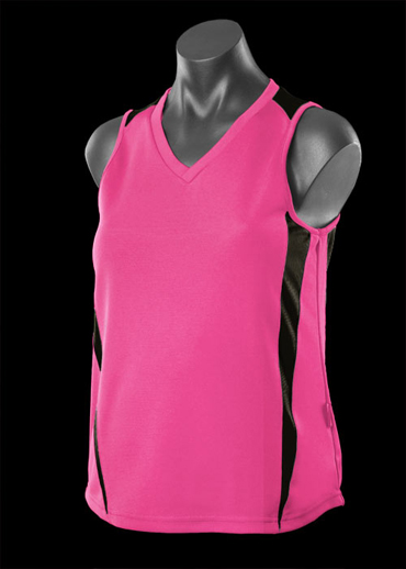 The Aussie Pacific Ladies Eureka Singlet is made from 100% polyester moisture removal material. 23 colours. Great branded singlets & sportswear.