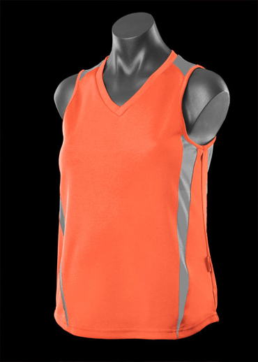 The Aussie Pacific Ladies Eureka Singlet is made from 100% driwear polyester moisture removal material.  16 colours.  Great branded singlets & sportswear.