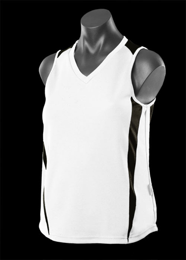 The Aussie Pacific Ladies Eureka Singlet is made from 100% driwear polyester moisture removal material.  16 colours.  Great branded singlets & sportswear.