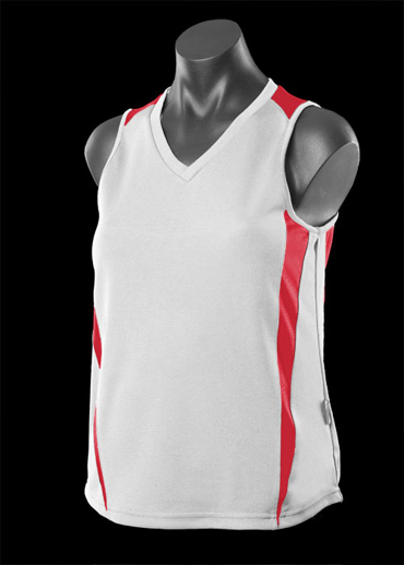 The Aussie Pacific Ladies Eureka Singlet is made from 100% driwear polyester moisture removal material.  16 colours.  Great branded singlets & sportswear.