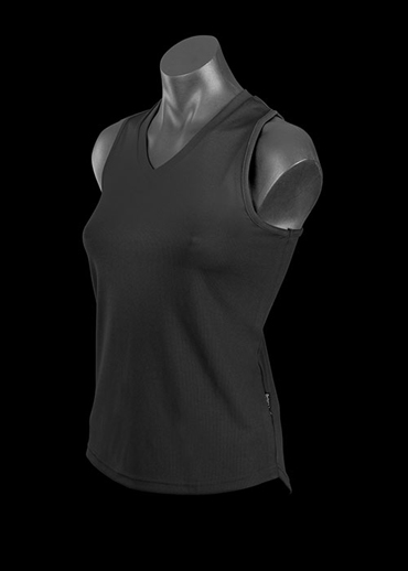 The Aussie Pacific Ladies Botany Singlet is made from 100% polyester moisture removal material. In Black, White & Navy. Great branded singlets & sportswear.