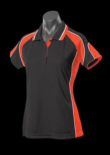 The Aussie Pacific Ladies Murray Polo shirts are made from 100% driwear polyester moisture removal material.  In 14 colours.  Great branded polos & sportswear.