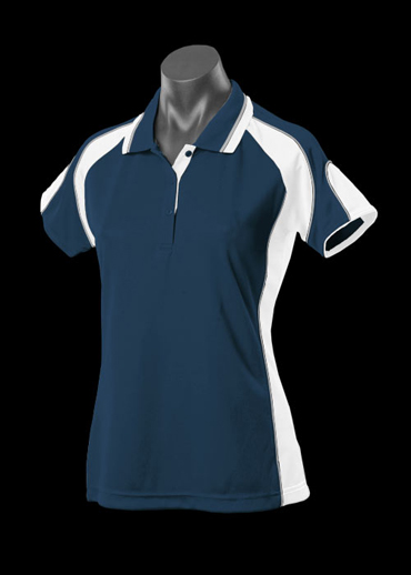 The Aussie Pacific Ladies Murray Polo shirts are made from 100% driwear polyester moisture removal material.  In 14 colours.  Great branded polos & sportswear.