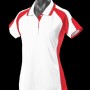 2300 Aussie Pacific Ladies Murray Polo – White/Red