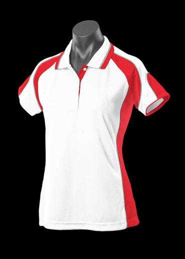 The Aussie Pacific Ladies Murray Polo shirts are made from 100% driwear polyester moisture removal material.  In 14 colours.  Great branded polos & sportswear.