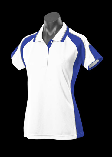 The Aussie Pacific Ladies Murray Polo shirts are made from 100% driwear polyester moisture removal material.  In 14 colours.  Great branded polos & sportswear.