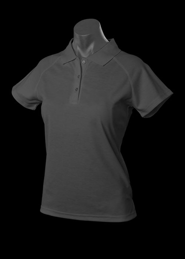 The Aussie Pacific Ladies Keira Polo is made from Driwear 180gm 80% polyester & 20% cotton, moisture removal fabric. 5 colours. Great branded polos & sportswear.