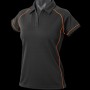 2310 Aussie Pacific Ladies Endeavour Polo – Black/Fluoro Orange