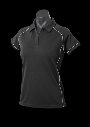 The Aussie Pacific Ladies Endeavour Polo Shirt is made from 100% Driwear polyester moisture removal fabric. 19 colours. Great branded polos & sportswear.