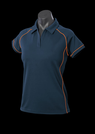The Aussie Pacific Ladies Endeavour Polo Shirt is made from 100% Driwear polyester moisture removal fabric. 19 colours. Great branded polos & sportswear.