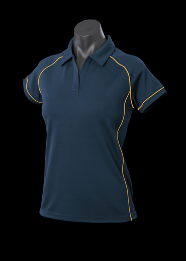 The Aussie Pacific Ladies Endeavour Polo Shirt is made from 100% Driwear polyester moisture removal fabric. 19 colours. Great branded polos & sportswear.