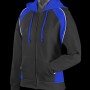 2511 Aussie Pacific Ladies Panorama Zip Hoodies Black Electric Royal White