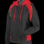 2511 Aussie Pacific Ladies Panorama Zip Hoodies Black Red Gold