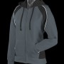2511 Aussie Pacific Ladies Panorama Zip Hoodies Slate Black White