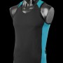 3101 Aussie Pacific Kids Premier Singlet – Black/Teal