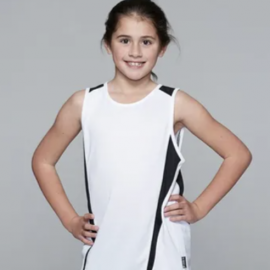 The Aussie Pacific Kids Eureka Singlet is made from polyester moisture removal material.  In 16 colours.  Great branded singlets & sportswear.