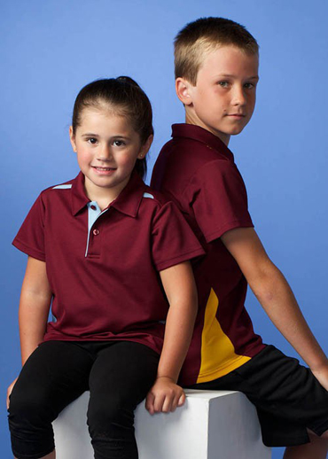 kp3305 Aussie Pacific Kids Paterson Polo The Aussie Pacific Kids Paterson Polo Shirt is made from Driwear polyester & cotton moisture removal fabric. 9 colours. Great branded contrast polos & sportswear.