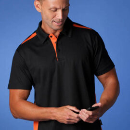 The Aussie Pacific Mens Paterson Polo Shirt is made from Driwear polyester & cotton moisture removal fabric.  19 colours.  Great branded contrast polos & sportswear.
