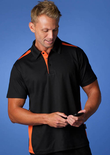 The Aussie Pacific Mens Paterson Polo Shirt is made from Driwear polyester & cotton moisture removal fabric.  19 colours.  Great branded contrast polos & sportswear.