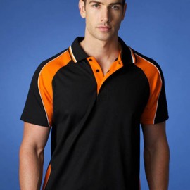 The Aussie Pacific Mens Panorama Polo Shirt is made from a polyester and cotton moisture removal fabric.  13 colours.  Great branded polos & sportswear.