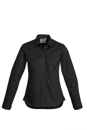 ZWL121 Syzmik Womens Lightweight Long Sleeve Tradie Shirt - Promotrenz The Syzmik Womens Lightweight Long Sleeve Tradie Shirt is a 145gsm cotton twill work shirt. In 4 colours. 8 - 24. Great Syzmik branded workwear.