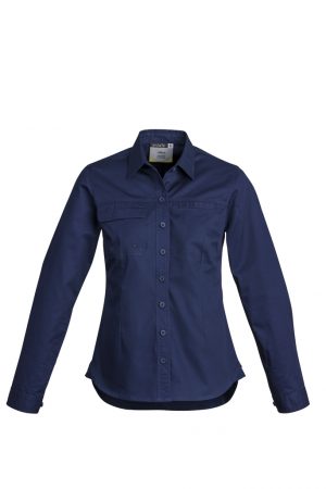The Syzmik Womens Lightweight Long Sleeve Tradie Shirt is a 145gsm cotton twill work shirt. In 4 colours. 8 - 24. Great Syzmik branded workwear.