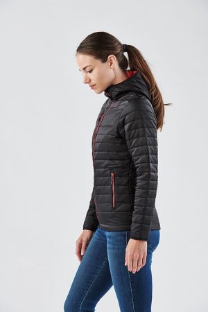 The Stormtech Womens Gravity Thermal Jacket is ultra lightweight, breathable and water repellent. Available in 4 colours.
