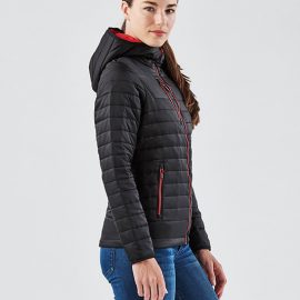 The Stormtech Womens Gravity Thermal Jacket is ultra lightweight, breathable and water repellent. Available in 4 colours.